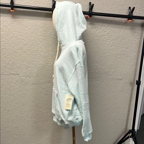 Light blue Relaxed Fit Pullover Sweater with Soft Texture - Picture 3 of 5